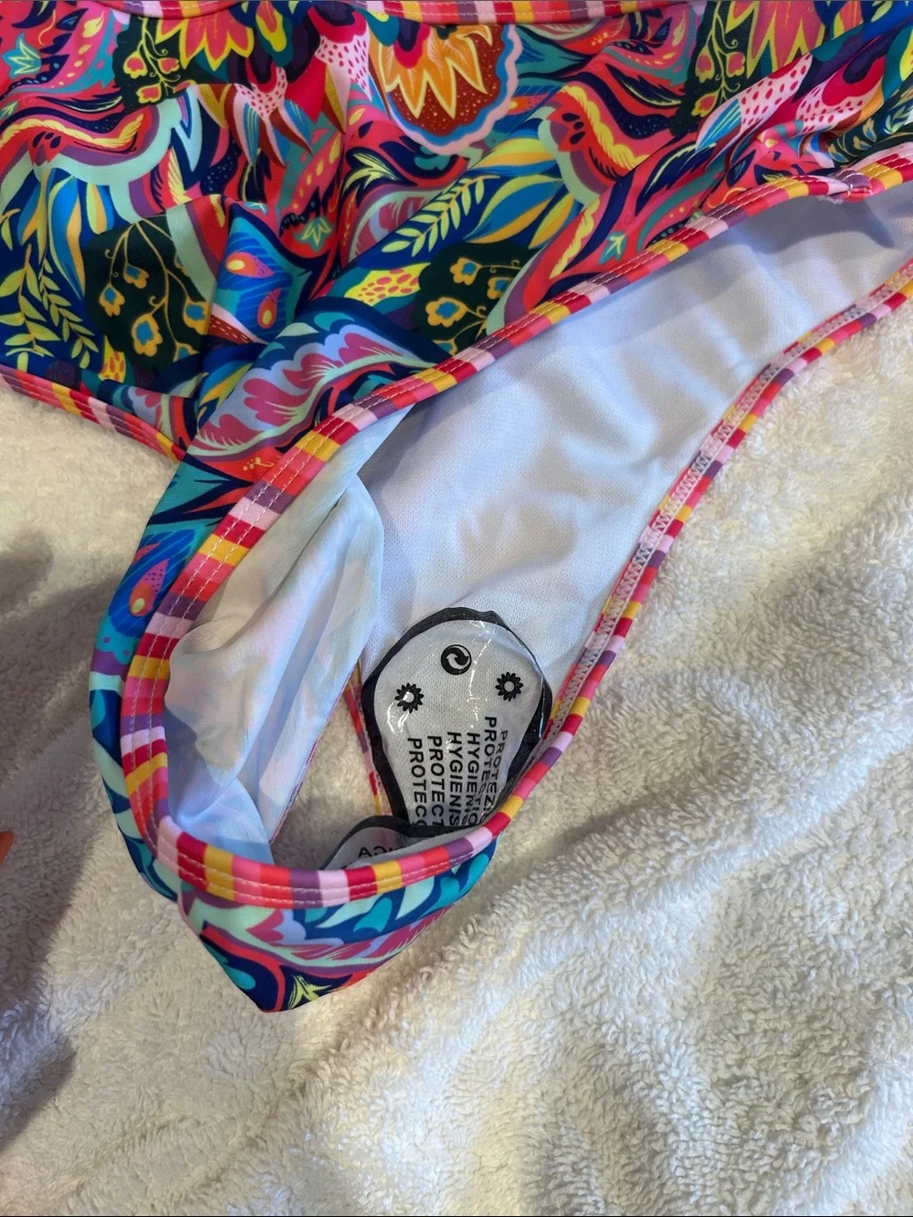 Cupshe Pink Multicolor Paisley Triangle Bikini